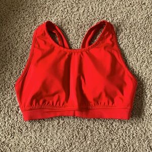 Padded Red sports bra